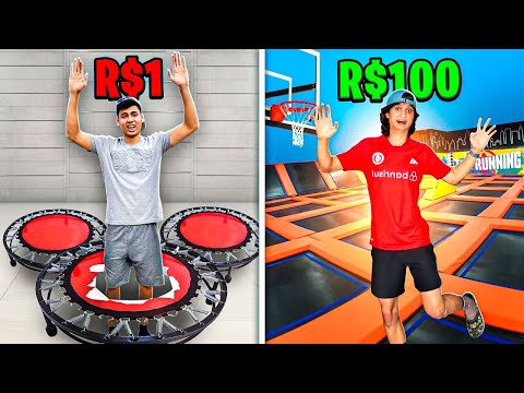 PARQUE DE CAMA ELASTICA DE R$100 vs R$10.000!