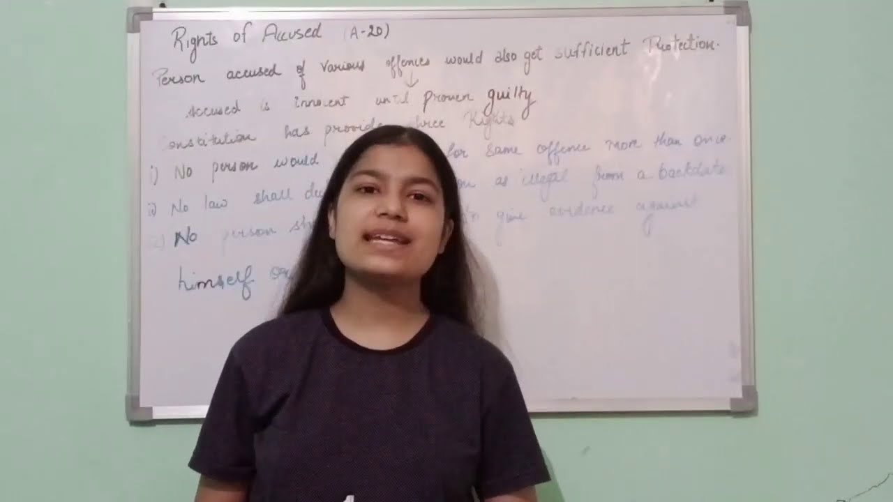 Rights of Accused - Rights in the Indian Constitution / Class 11 Political Science