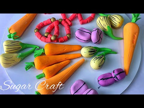 How to make sugar craft Carrot, Kolanut, Bead, Garden Egg | Sugar Craft