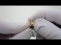Відео огляд Золотий кулон з гранатом "Зайчик" акх15