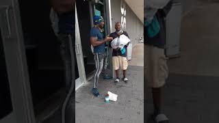 The Mary Lee Reed Foundation, founder Calvin Reed donating clothing to a brother in need @ C.I.S.S.