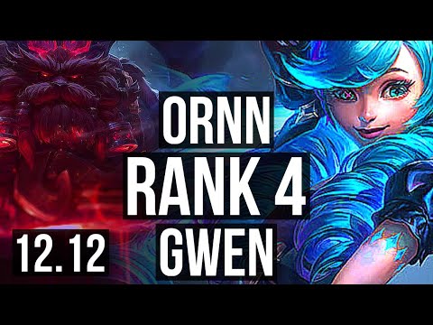 ORNN vs GWEN (TOP) | Rank 4, 5/0/4 | KR Challenger | 12.12