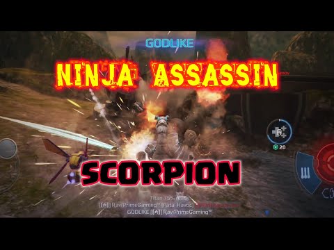 War Robots. SCORPION Ninja assassin taking down enemies 1 by 1.