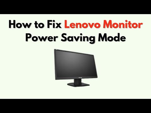 How to Fix Lenovo Monitor Power Saving Mode – Wake Display, Input Signal & Timer Settings