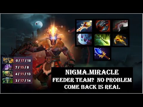 Nigma.Miracle [Juggernaut] Epic Build Come Back | Feeder TEAM | 19-2-5 | 7.25 DOTA 2