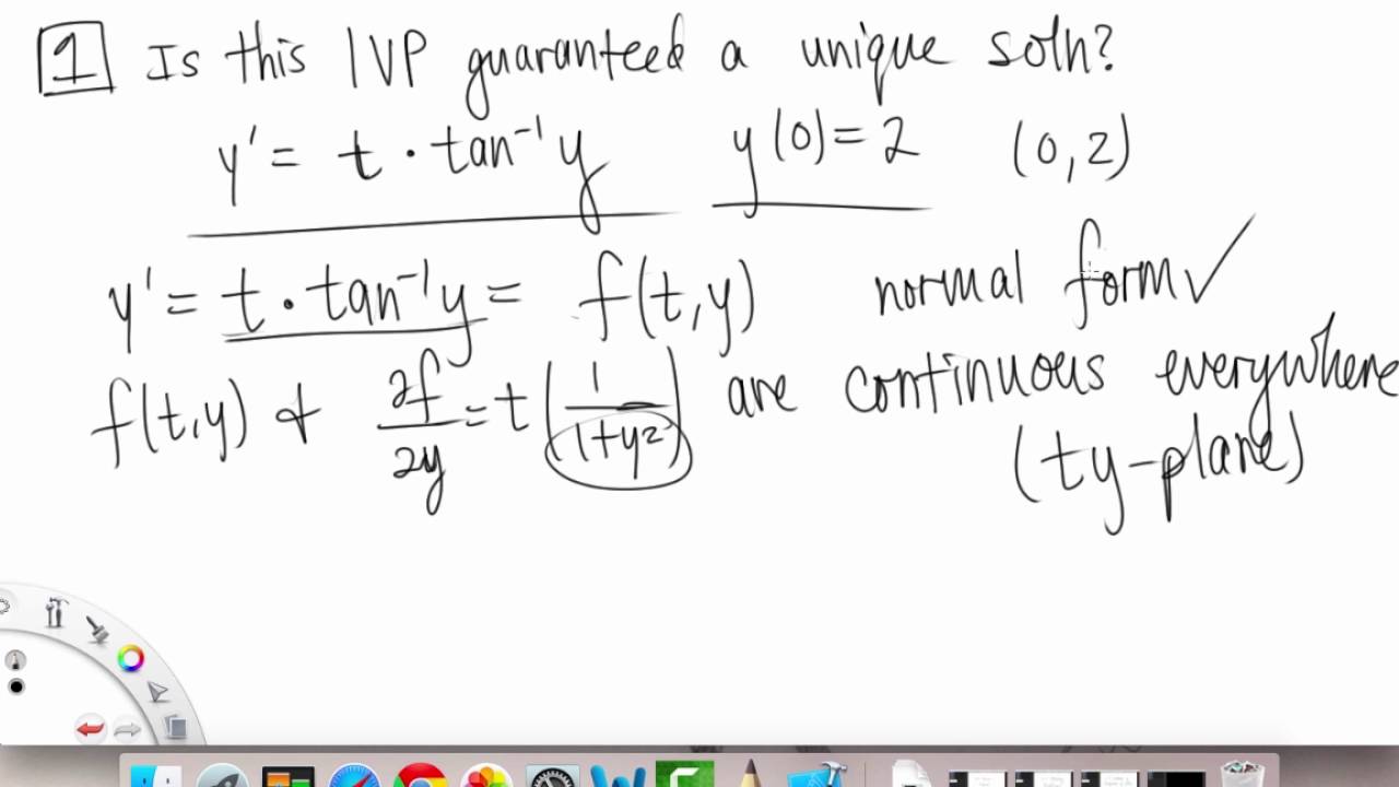 Existence & Uniqueness of Solutions   Example 1 | Differential Equations | Griti