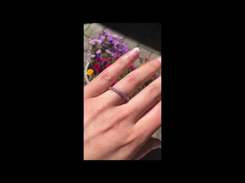 Stackable 2.2mm Double Shared Prong Eternity Ring - TwoBirch TB-ETR-0004-WG-L