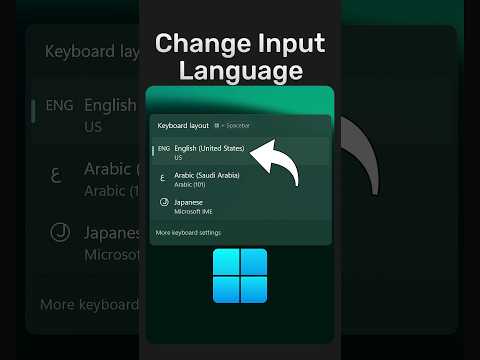 How To Change Input Language on Windows With Keyboard Shortcut