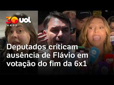 Fim da escala 6×1: Erika Hilton, Sâmia Bomfim e Renan Filho questionam ausência de Flávio em votação