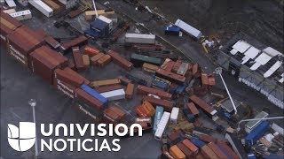 Imágenes aéreas de la destrucción de San Martín tras el paso del huracán Irma