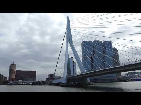 Sailing from the port of Rotterdam in the Netherlands on a river cruise