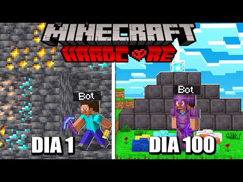 I SURVIVED 100 DAYS as a MINING BOT in MINECRAFT HARDCORE ❗️