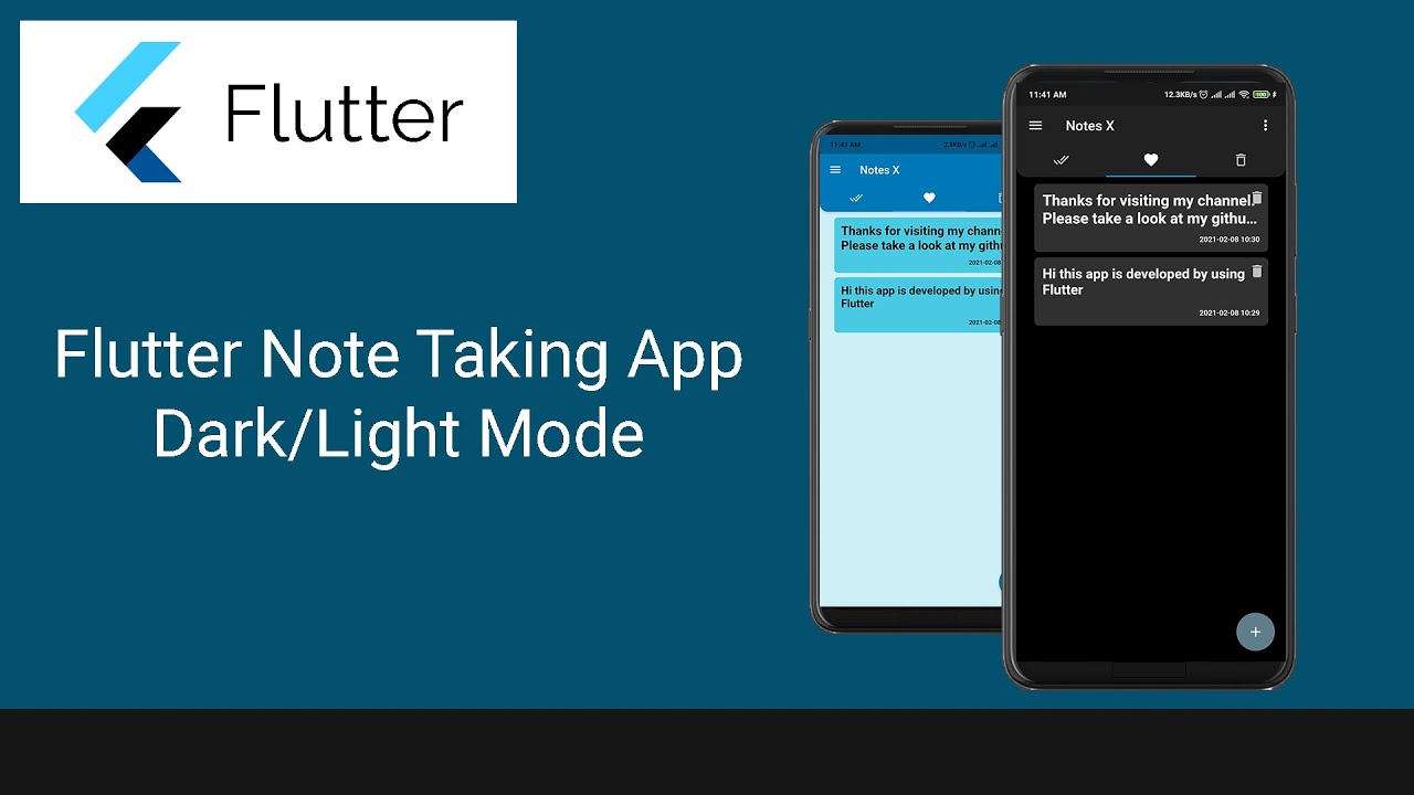 Note Taking Flutter App Dark/Light Mode