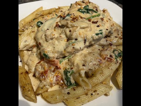 How To Make Seared Salmon & Cream Sauce With Crab Over Penne Pasta