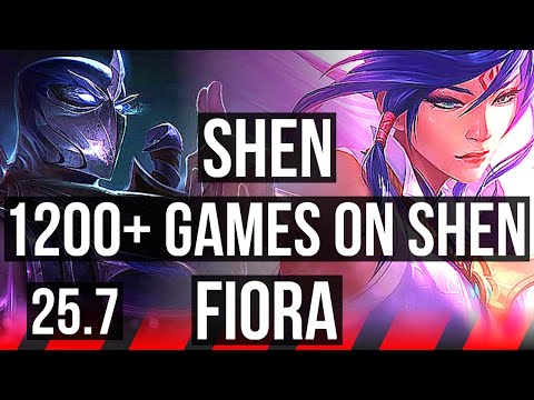 SHEN vs FIORA (TOP) | 6/1/7, 1200+ games | EUW Grandmaster | 25.7