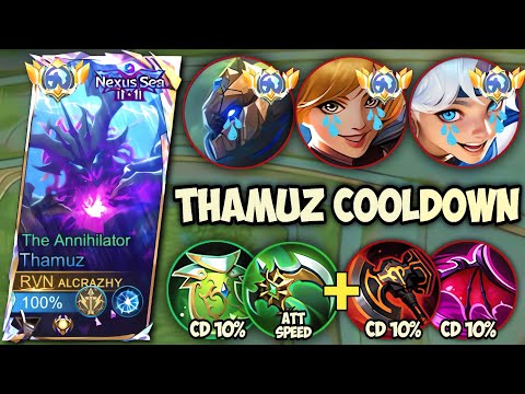 GAS NYOBAIN ITEM COOLDOWN 30% THAMUZ LAWAN SORA‼️GAMEPLAY TOP GLOBAL THAMUZ - MLBB