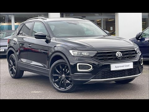 Approved Used Volkswagen T-ROC Black Edition 1.5TSI 150PS in Black | CX71XDH | Wrexham Volkswagen