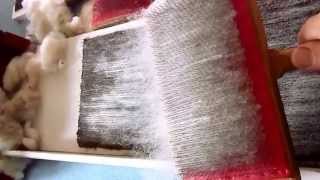 preview picture of video 'How to use and make an inexpensive carding board, next best thing to a drum carder'