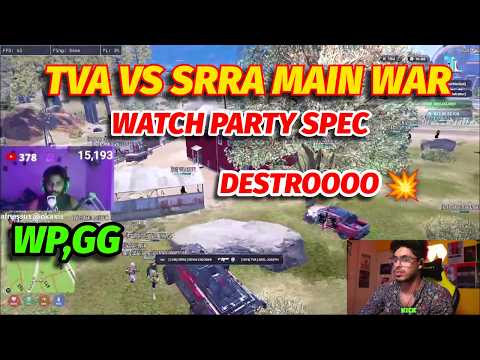 TVA VS SRRA MAIN WAR🔥| WP, GG❤️| DESTROOO 😱🔥💥