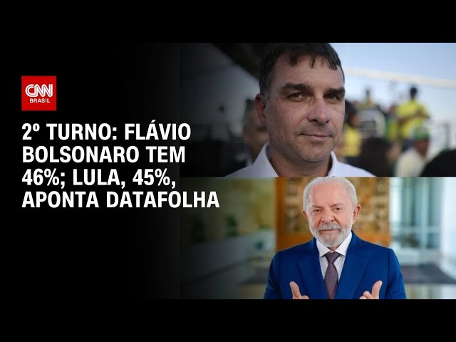 Datafolha: Flávio Bolsonaro tem 46% e Lula, 45% no 2º turno | BOLETIM CNN