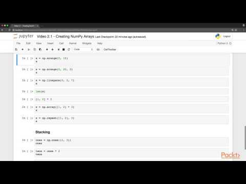 Data Analysis With Python Creating Numpy Arrays Packtpub Com