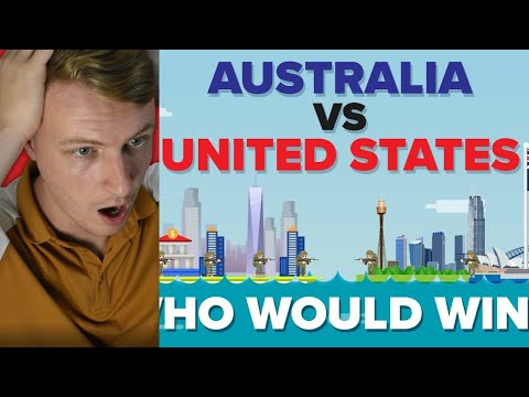 Australia vs USA United States  Military Comparison British Guys Reaction