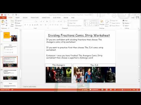 Maths ROTW 26 - Fractions Superhero Lesson