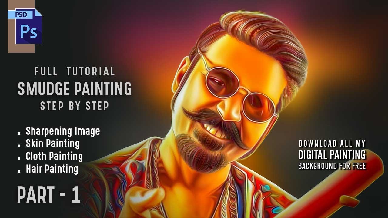 Digital painting smudge effect tool in Adobe Photoshop by RK Graphics