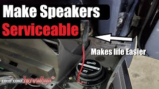 How To Wire & Connect Car Audio Speakers Easy and make them Serviceable  | AnthonyJ350