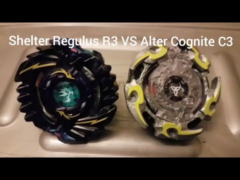 Beyblade Burst battle: Shelter Regulus R3 VS Alter Cognite C3