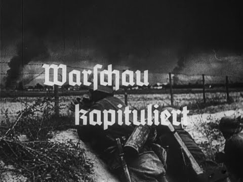 “Warsaw Surrenders”- German Silent Newsreel about the Battle of Warsaw- ca. October 1939 [Full HD]