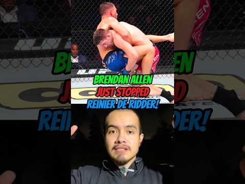 BRENDAN ALLEN HAD NO PROBLEM STOPPING REINIER DE RIDDER!#trending #youtubeshorts #viralvideo