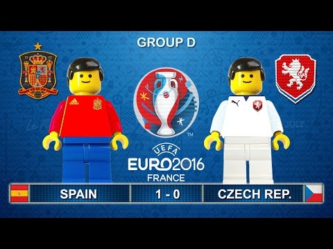 Euro 2016 - Spain vs Czech Republic 1-0 Lego Football Goals and Highlights ( España - R.Checa )