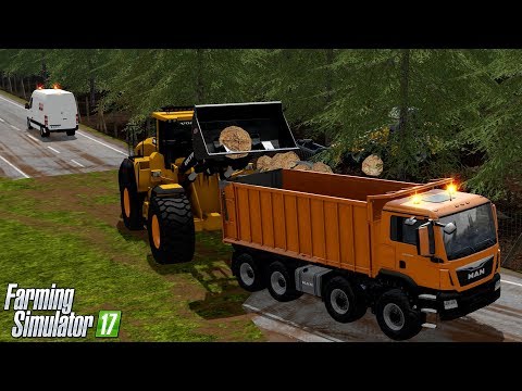 LS 17 - XXL Radlader beseitigt Felsbrocken von der Straße #Construction X 24