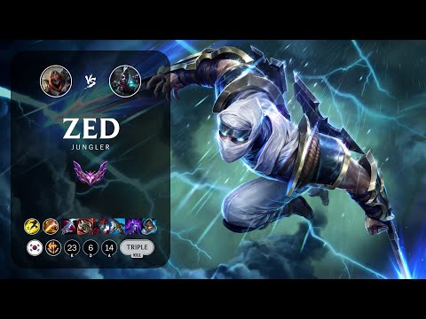 Zed Jungle vs Ekko - KR Master Patch 13.9