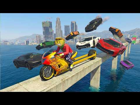 CORRE O TE ATROPELLO CON MOTO SÚPER LARGA!! NO PUEDO PARAR DE REIR!! - GTA 5 ONLINE