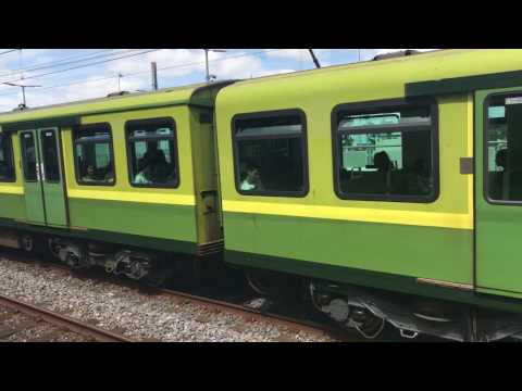 Irish Rail DART 8100 EMUs 8302+8102+8301+8101+8304+8104 arrive at and depart Dún Laoghaire for Bray