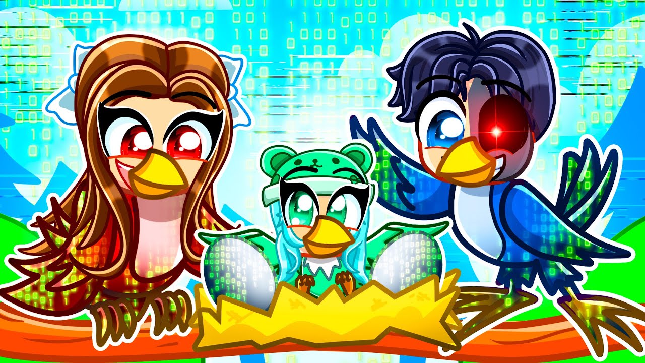 Having A HACKER BIRD FAMILY In Roblox Feather Family!