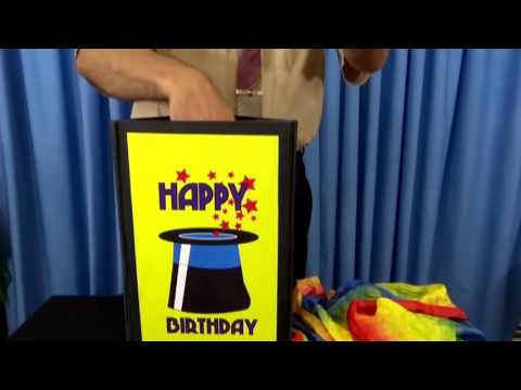 Birthday Card Magic Screen Trick- Produce a Prize, Change the Screen To a Card!