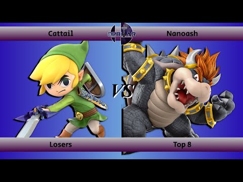 Cattail (Toon Link) vs Nanoash (Bowser) - Orbitar 100 - Top 8 Losers