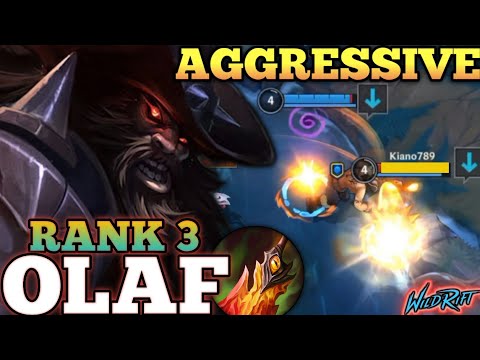 OLAF HARD CARRY MVP PLAY! AGGRESSIVE SEMI TANK BUILD - TOP 3 GLOBAL OLAF BY 不弃 Akaza - WILD RIFT