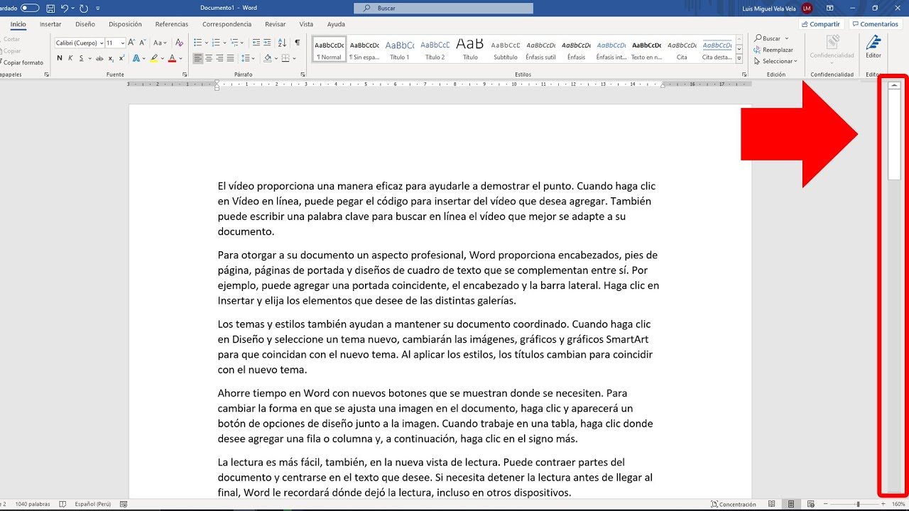 ¿Cómo desactivo la vista de desplazamiento?