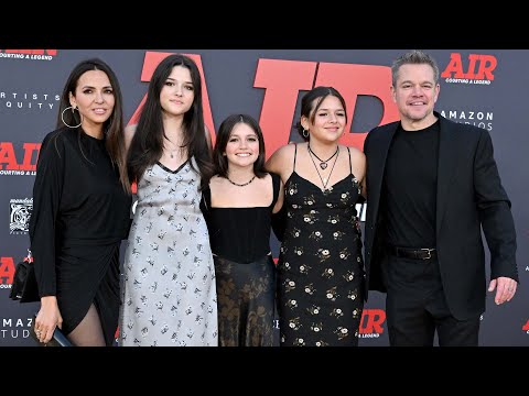 Matt Damon Makes Rare Appearance With All His Ladies