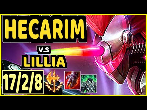 UMTI (HECARIM) vs LILLIA - 17/2/8 KDA JUNGLE CHALLENGER GAMEPLAY - KR