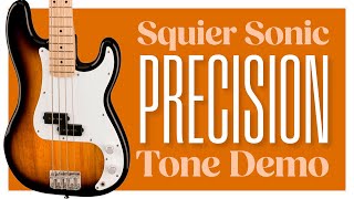 Video thumbnail for Squier Sonic Precision Bass Tone Demo by Dave Porter