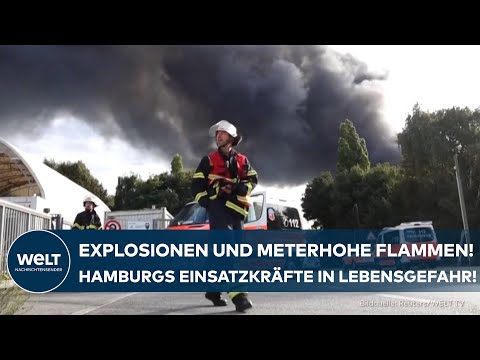 FLAMMEN-INFERNO: Heftiger Großbrand in Hamburg! Feuerwehr-Einsatzkräfte schwebten in Lebensgefahr