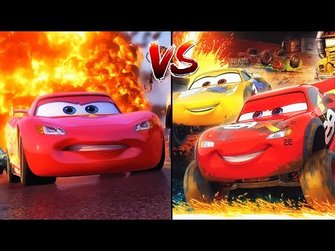 Cars 3 vs Cars 2 Comparison Lightning McQueen Race