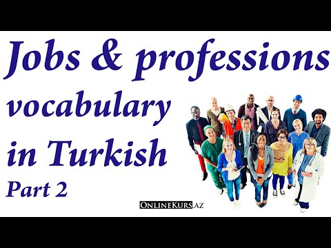 Jobs and professions vocabulary in Turkish