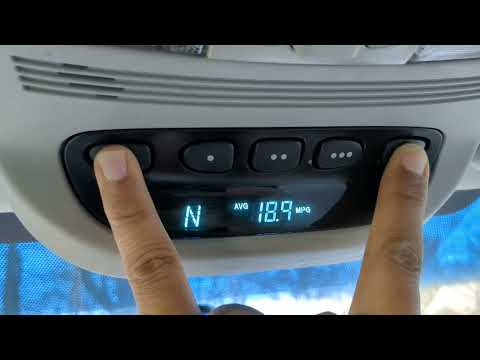 How to reset AVG MPG display TOYOTA Sienna 2004 2005 2006 2007 2008 2009 2010