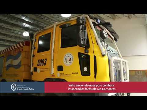 Salta envió refuerzos para combatir los incendios forestales en Corrientes